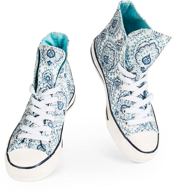 Paisley and Buttons Canvas Shoes