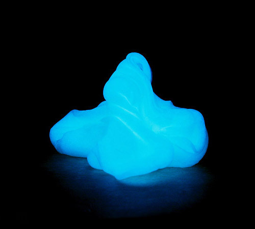 Blue glow-in-the-dark handgum