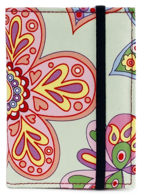 Passport cover with large flowers
