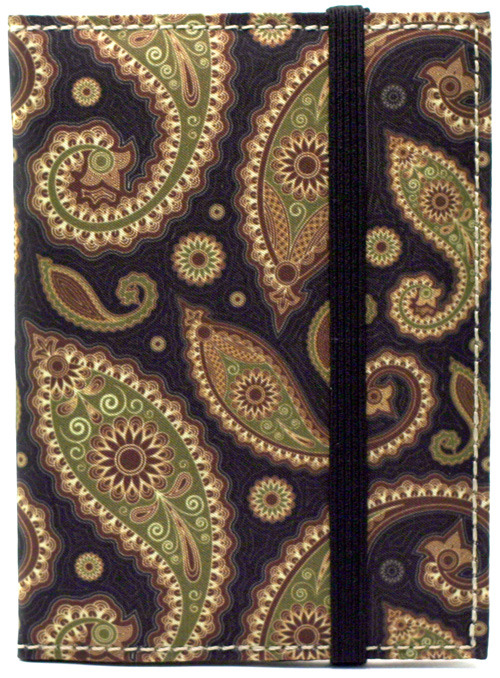 Black paisley passport cover