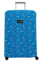 Large suitcase cover with a pattern