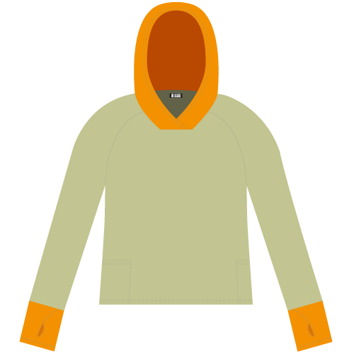 Orange and Khaki Hoodie