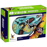 Set of 4 Beetle Insect Part I 4D 3D Animal Puzzle Realistic